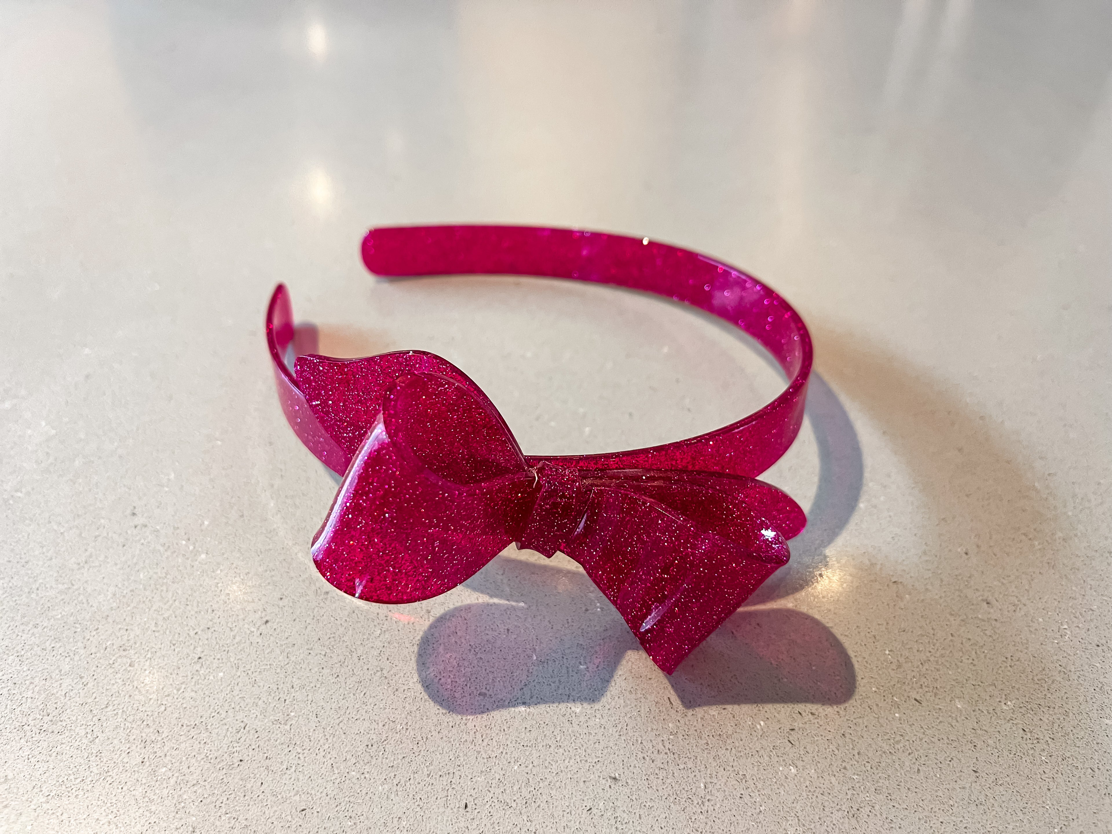 Diagonal Bow Acrylic Headband