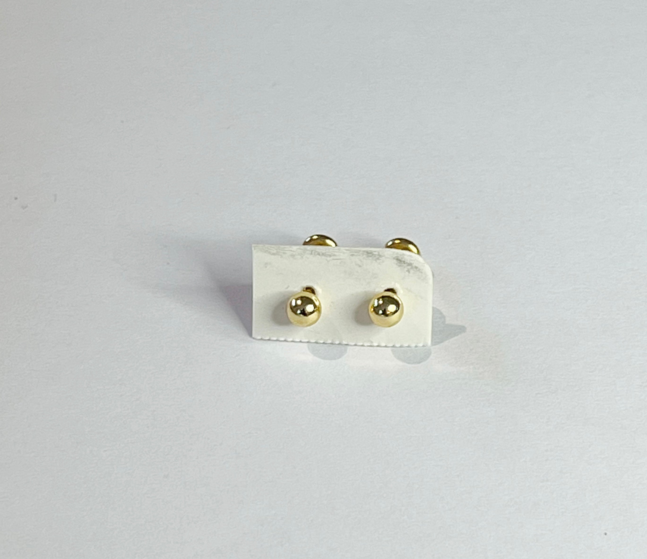Gold-plated stud earrings with safety backings 3 sizes
