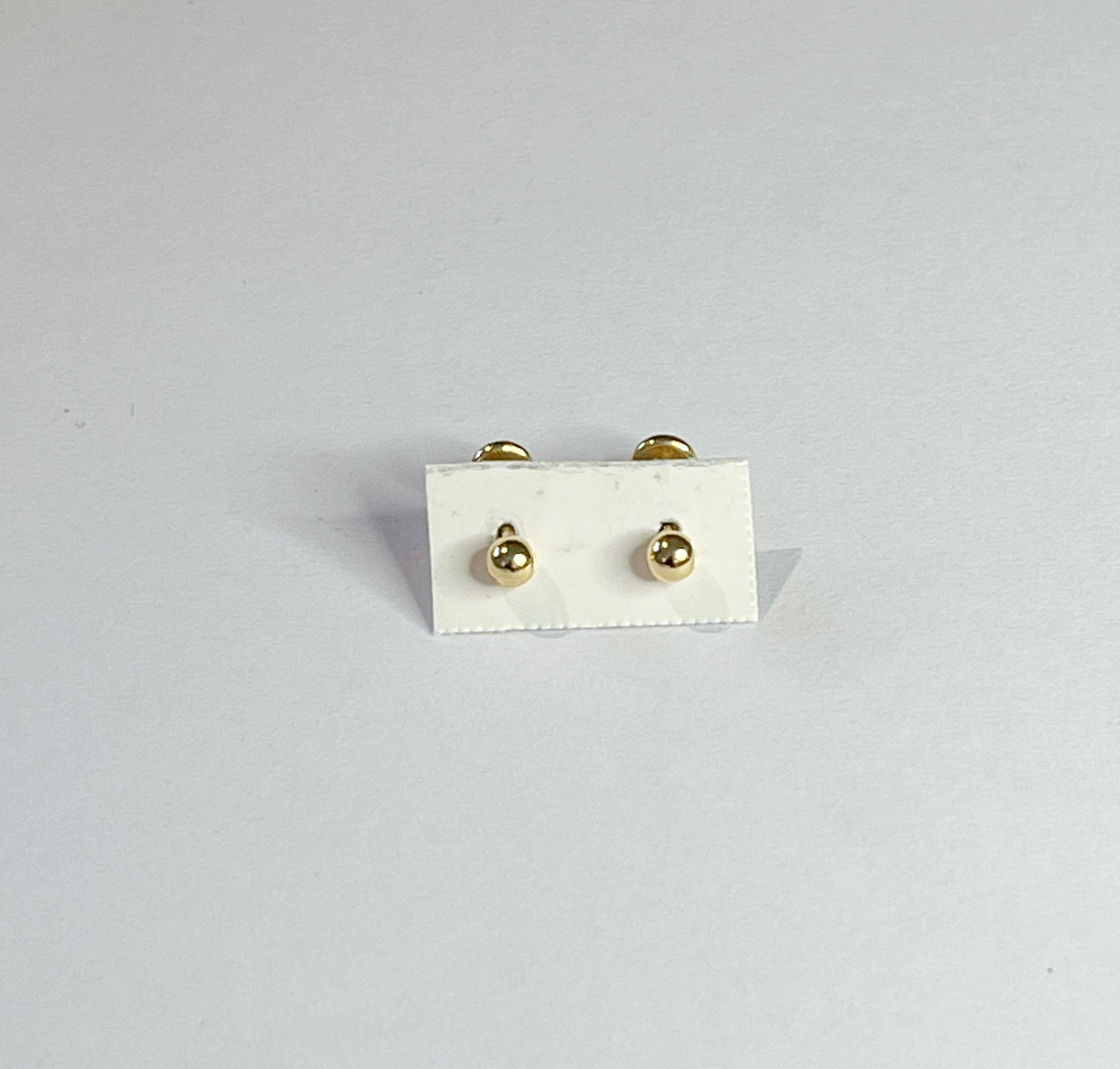 Gold-plated stud earrings with safety backings 3 sizes