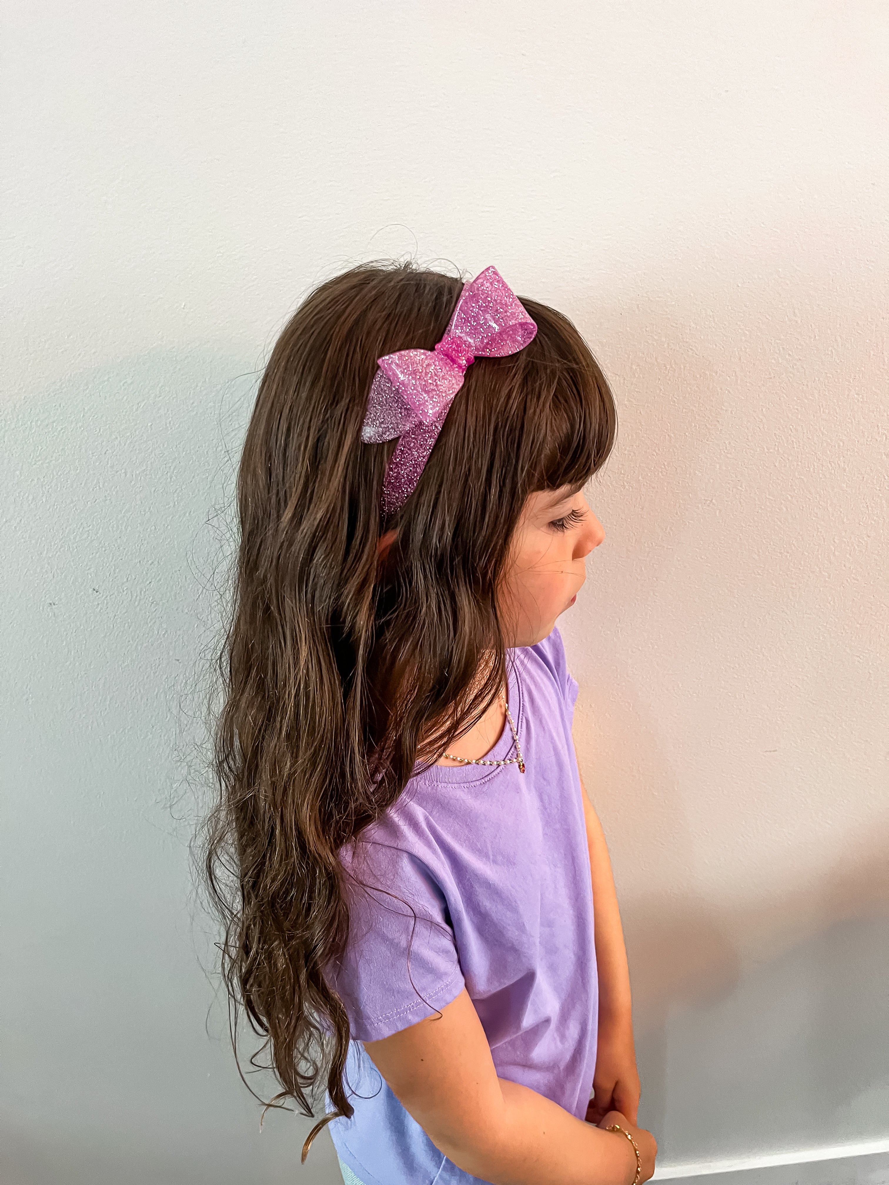 Diagonal Bow Acrylic Headband