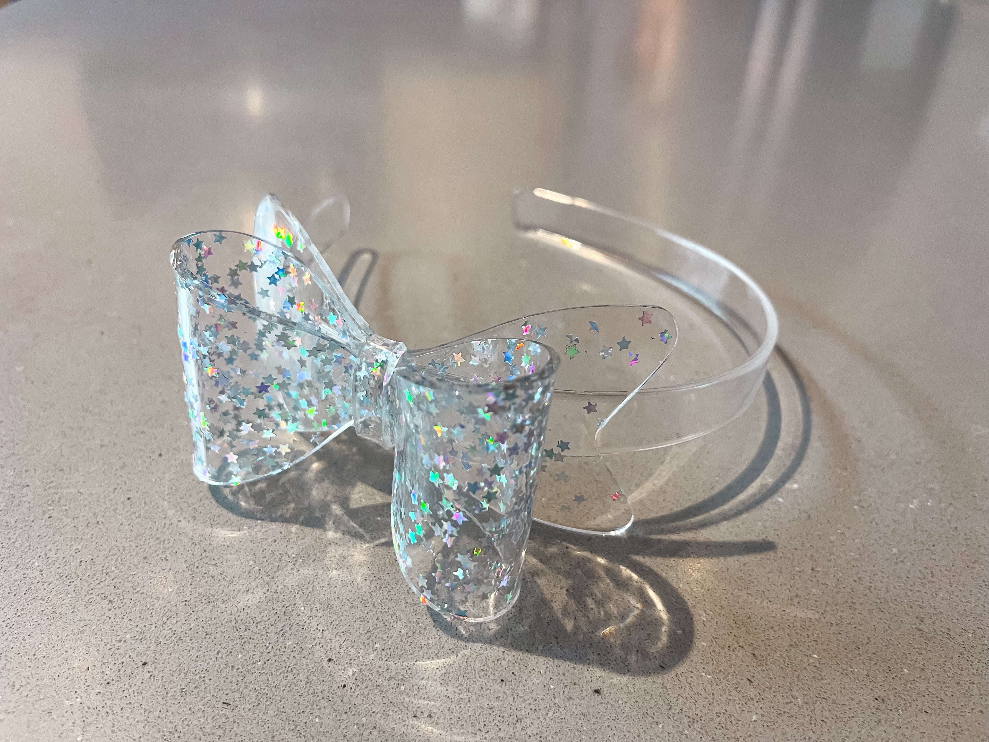 Acrylic Large Bow Headband