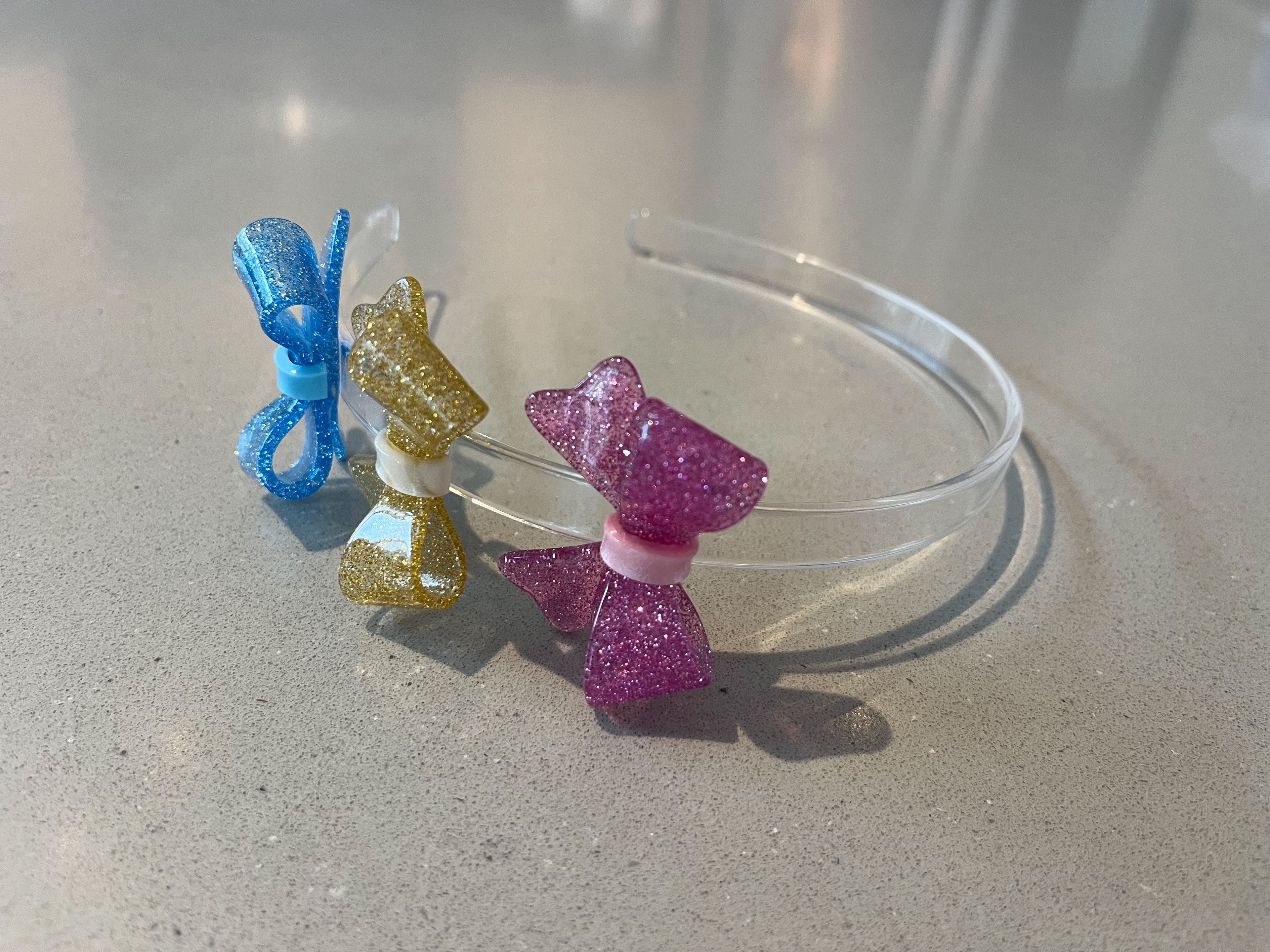 3 Bows Acrylic Headband