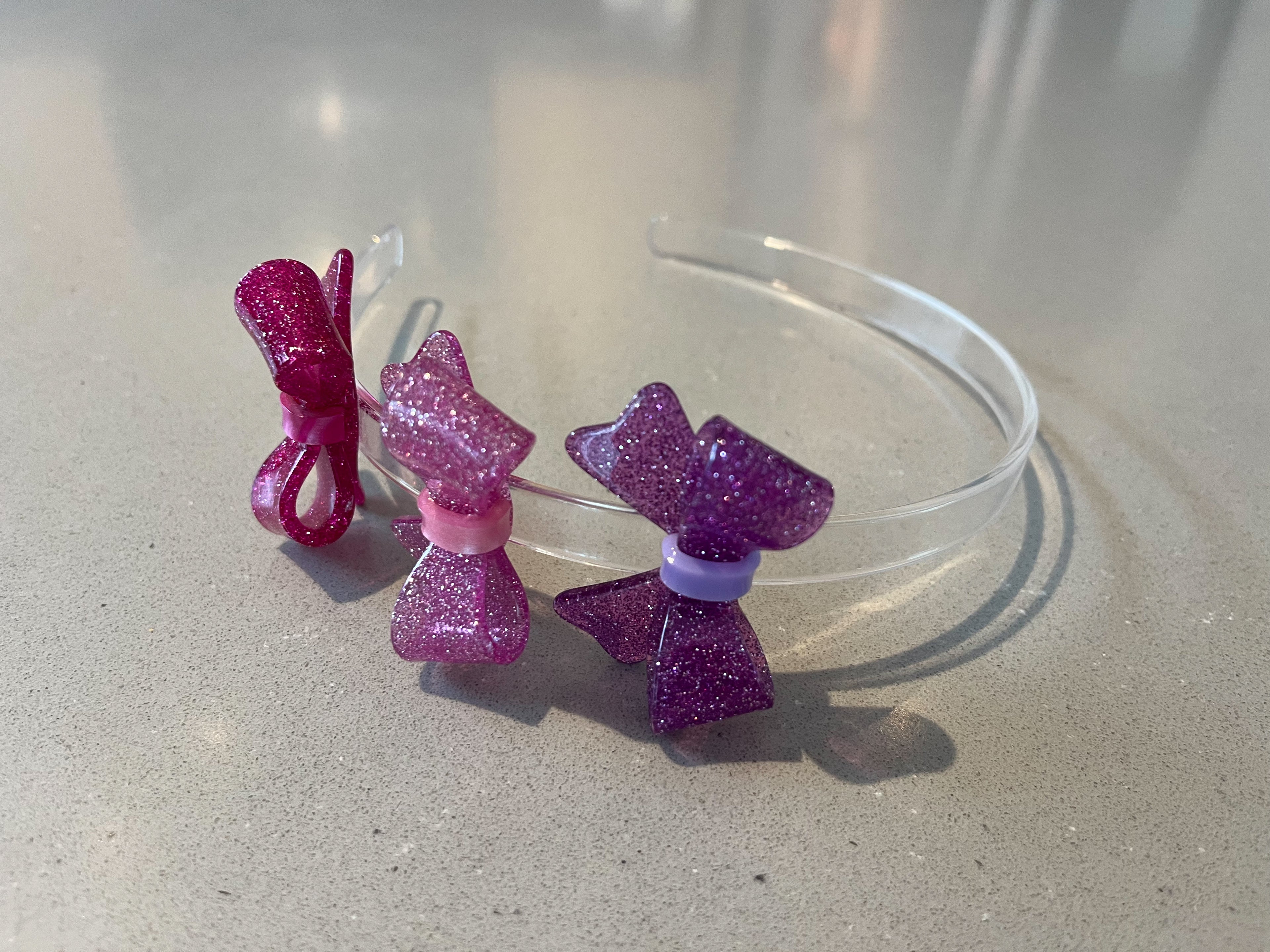 3 Bows Acrylic Headband