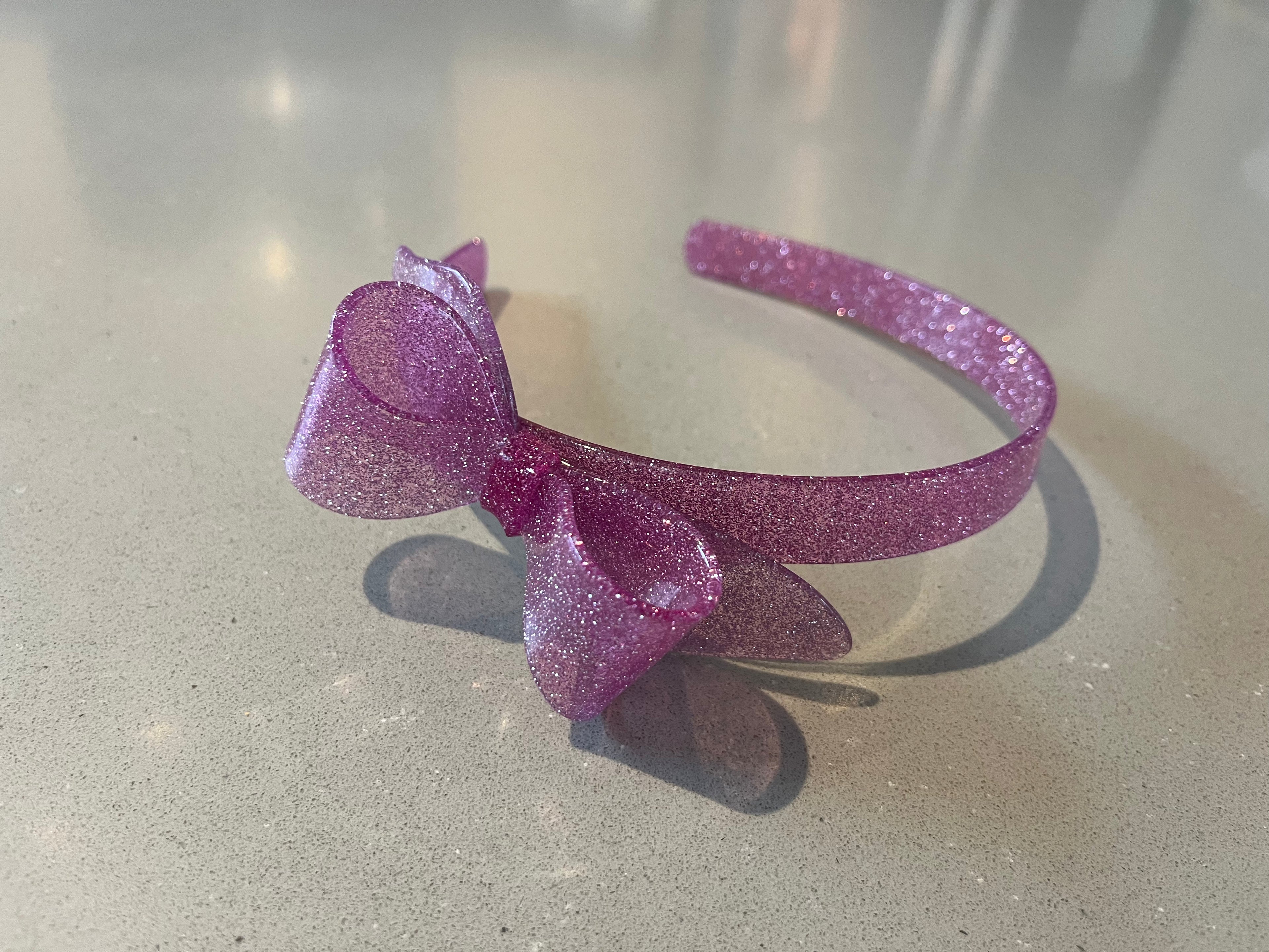 Diagonal Bow Acrylic Headband