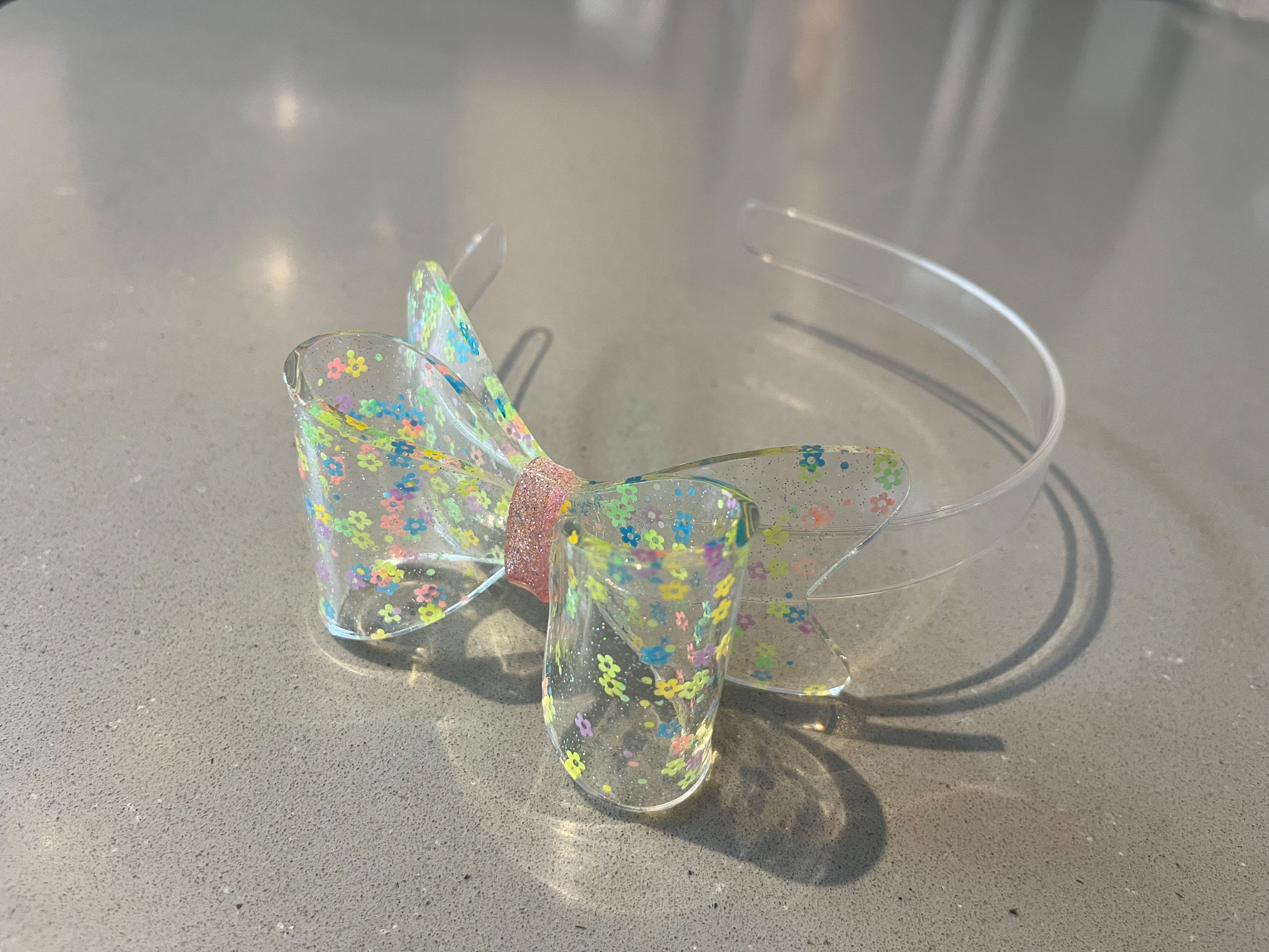Acrylic Large Bow Headband